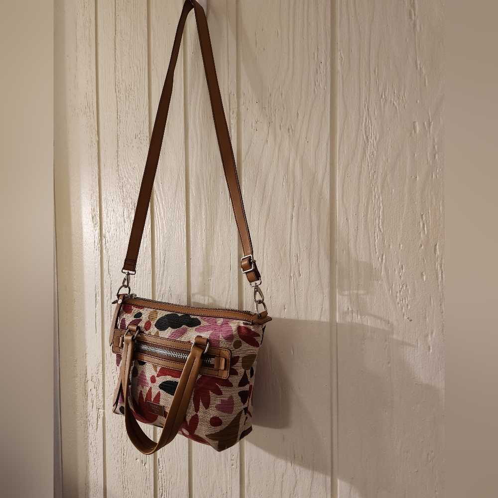 Fossil Floral Handbag Purse Crossbody - Picture 3 of 16